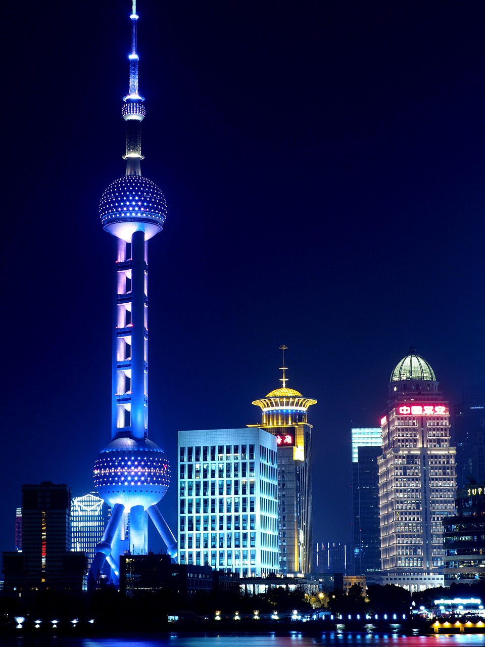 shanghai, oriental pearl, night view, people's republic of china, river, shanghai, shanghai, shanghai, shanghai, shanghai
